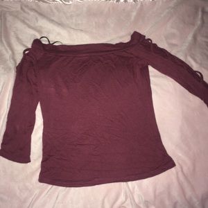 off the shoulder shirt